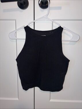 Old Navy Black High-Neck Cropped Tank